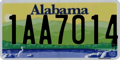 AL license plate 1AA7014