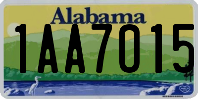 AL license plate 1AA7015