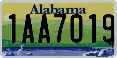 AL license plate 1AA7019