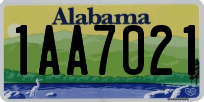 AL license plate 1AA7021