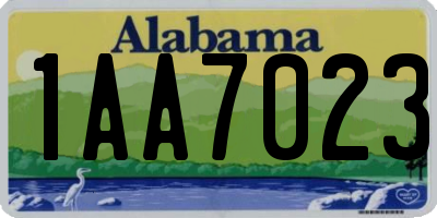 AL license plate 1AA7023