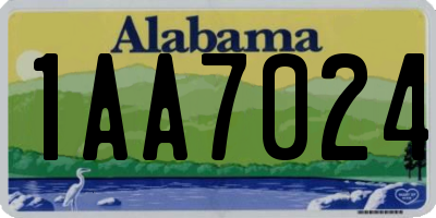 AL license plate 1AA7024