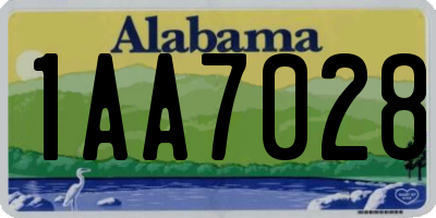 AL license plate 1AA7028