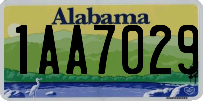 AL license plate 1AA7029