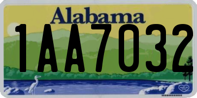 AL license plate 1AA7032