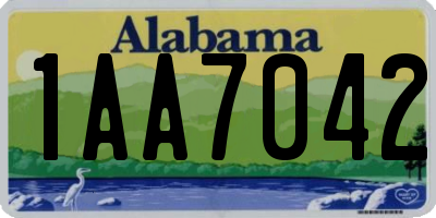 AL license plate 1AA7042