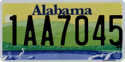 AL license plate 1AA7045