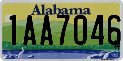 AL license plate 1AA7046