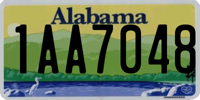 AL license plate 1AA7048