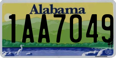 AL license plate 1AA7049