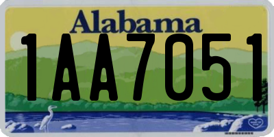 AL license plate 1AA7051