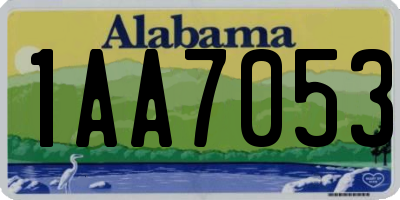 AL license plate 1AA7053