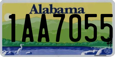 AL license plate 1AA7055