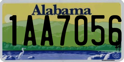 AL license plate 1AA7056