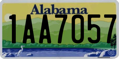 AL license plate 1AA7057