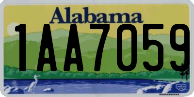 AL license plate 1AA7059