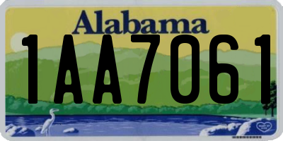 AL license plate 1AA7061