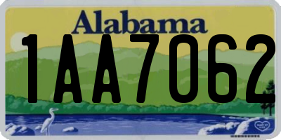 AL license plate 1AA7062