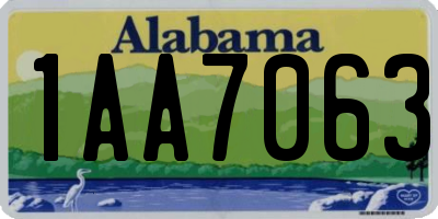 AL license plate 1AA7063