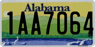 AL license plate 1AA7064