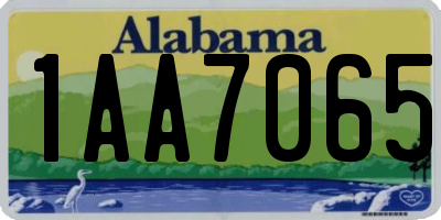 AL license plate 1AA7065