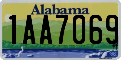 AL license plate 1AA7069