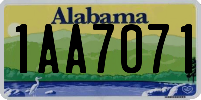 AL license plate 1AA7071