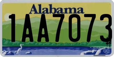 AL license plate 1AA7073