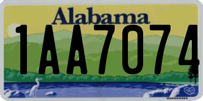 AL license plate 1AA7074