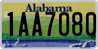 AL license plate 1AA7080