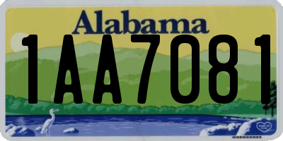 AL license plate 1AA7081