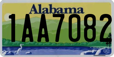 AL license plate 1AA7082