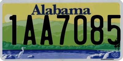 AL license plate 1AA7085