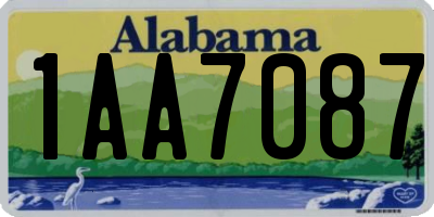 AL license plate 1AA7087