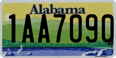 AL license plate 1AA7090