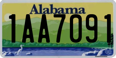 AL license plate 1AA7091