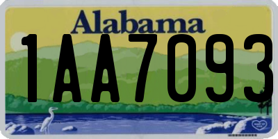 AL license plate 1AA7093