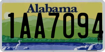 AL license plate 1AA7094