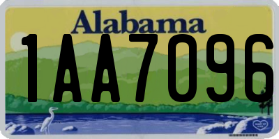 AL license plate 1AA7096