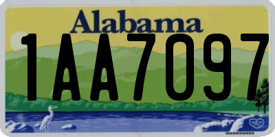 AL license plate 1AA7097