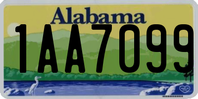 AL license plate 1AA7099