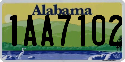 AL license plate 1AA7102