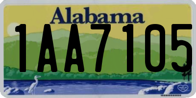 AL license plate 1AA7105