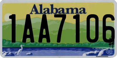 AL license plate 1AA7106