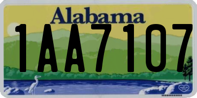 AL license plate 1AA7107