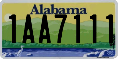 AL license plate 1AA7111