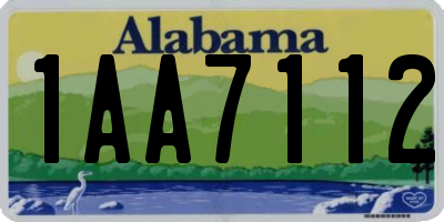 AL license plate 1AA7112