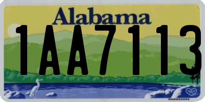 AL license plate 1AA7113