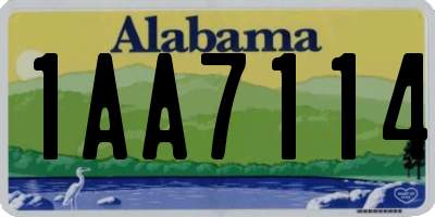 AL license plate 1AA7114