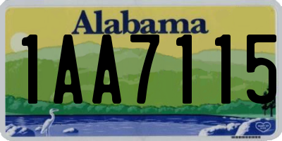 AL license plate 1AA7115